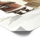 フェスティバルの喜び：アフリカ系アメリカンサンタ ポスター (角)