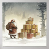 フェスティバルの喜び：アフリカ系アメリカンサンタ ポスター (正面)