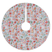 フェスティバルの喜び:クリスマスクッキーワンダーランド ブラッシュドポリエステルツリースカート (正面)