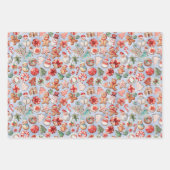 フェスティバルの喜び:クリスマスクッキーワンダーランド ラッピングペーパーシート (正面2)