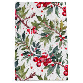 フェスティバルの大枝オブホリー植物学 ミディアムペーパーバッグ (裏面)