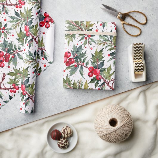 フェスティバルの大枝オブホリー植物学 ラッピングペーパー (クラフト)