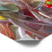 フェスティバルの女性がクリスマスガーランドを着た ポスター (角)