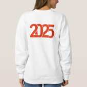 フェスティバルの女性のフード付2025クリスマス スウェットシャツ (裏面)