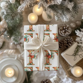 フェスティバルの妖精の手紙Fクリスマス ラッピングペーパー