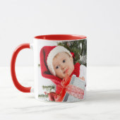 フェスティバルの季節の挨拶の書道2写真 マグカップ (左)