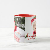 フェスティバルの季節の挨拶の書道2写真 マグカップ (中央)