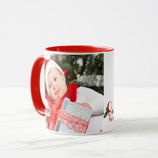 フェスティバルの季節の挨拶の書道2写真 マグカップ (正面左)