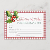 フェスティバルの希望とアドバイス要求ブライダルシャワーカード エンクロージャーカード (正面)