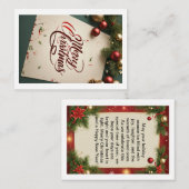 「フェスティバルの平板の聖降誕祭お目出とう」 ノートカード (正面/裏面)