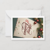 「フェスティバルの平板の聖降誕祭お目出とう」 ノートカード (正面)