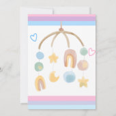 フェスティバルの性別ベビーパーティの招待状 招待状 (裏面)