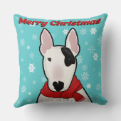 フェスティバルの愛犬付きクリスマスピロー クッション (裏面)