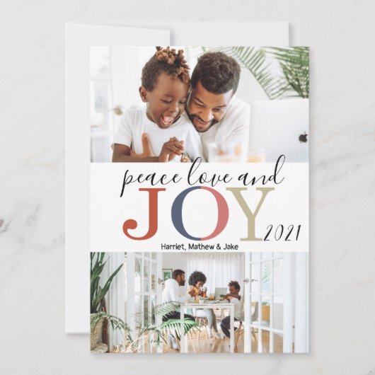 フェスティバルの挨拶2フォトクリスマス シーズンカード (正面)