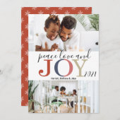 フェスティバルの挨拶2フォトクリスマス シーズンカード (正面/裏面)