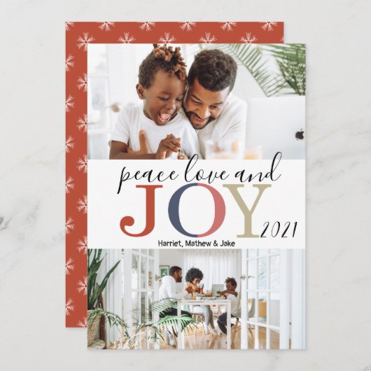 フェスティバルの挨拶2フォトクリスマス シーズンカード (正面/裏面)