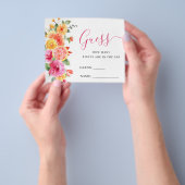 フェスティバルの明るい花推測ゲームのカードの数 チラシ (手)