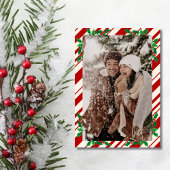 フェスティバルの果実と緑のメリークリスマスフォト シーズンカード