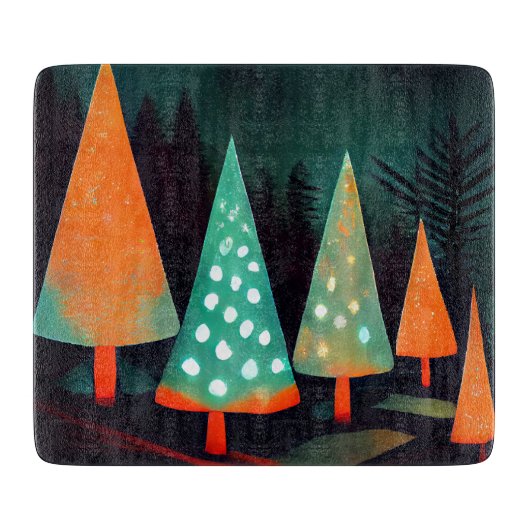 フェスティバルの森のクリスマスツリー カッティングボード (正面)