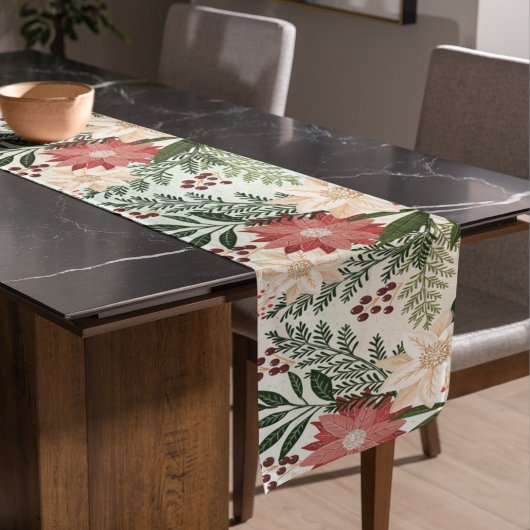 フェスティバルの植物性のクリスマス休暇 ショートテーブルランナー