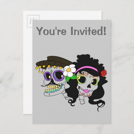 フェスティバルの死の日 インビテーションポストカード (正面/裏面)