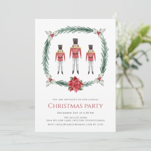 フェスティバルの水の色のくるみ割りクリスマス 招待状 (スタンド正面)