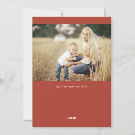 フェスティバルの水色とバック – クリスマスフォトカード シーズンカード (裏面)