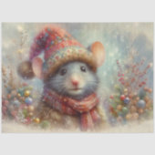 フェスティバルの水色クリスマスマウスのデコページ 薄葉紙 (正面)