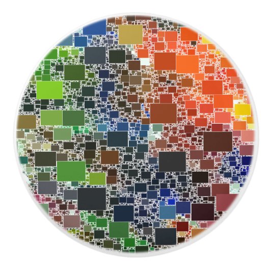 フェスティバルの浮遊タイルのアートワーク セラミックノブ (正面)