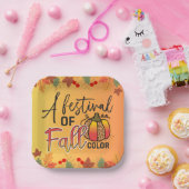 フェスティバルの紅葉秋の感謝祭 ペーパープレート (パーティー)