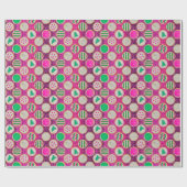 フェスティバルの絵を描ホットピンクに砂糖クッキー ラッピングペーパー (フラット)