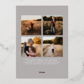 フェスティバルの緑縁どの写真 箔シーズンカード (裏面)