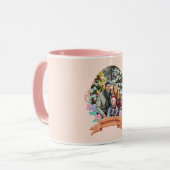 フェスティバルの花赤面ピンクフローラ写真 マグカップ (正面左)