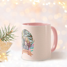 フェスティバルの花赤面ピンクフローラ写真 マグカップ