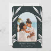 フェスティバルの葉のアーチ写真フレーム シーズンカード (正面)