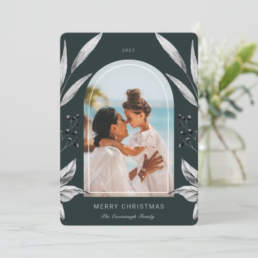 フェスティバルの葉のアーチ写真フレーム シーズンカード (スタンド正面)