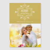 フェスティバルの葉デコホリデーフォト磁気カード (正面)