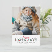 フェスティバルの葉ハッピーホリデーズフローラグリーティング カード (スタンド正面)