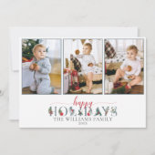 フェスティバルの葉ハッピーホリデーフローラ3 – 写真 カード (正面)