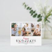 フェスティバルの葉ハッピーホリデーフローラ3 – 写真 ポストカード (スタンド正面)