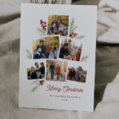 フェスティバルの葉フォトツリーフレームフラットホリデーカード シーズンカード