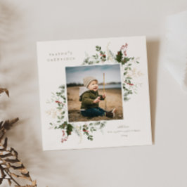 フェスティバルの葉フラットホリデーフォトカード シーズンカード