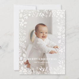 フェスティバルの葉フレームオーバーレイクリスマスフォト シーズンカード
