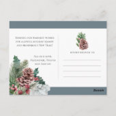 フェスティバルの葉メリークリスマスフローラ3 – 写真 ポストカード (裏面)