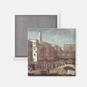 フェスティバルの賛美ヴァージンマリーオンサンタ マグネット (正面/裏面)