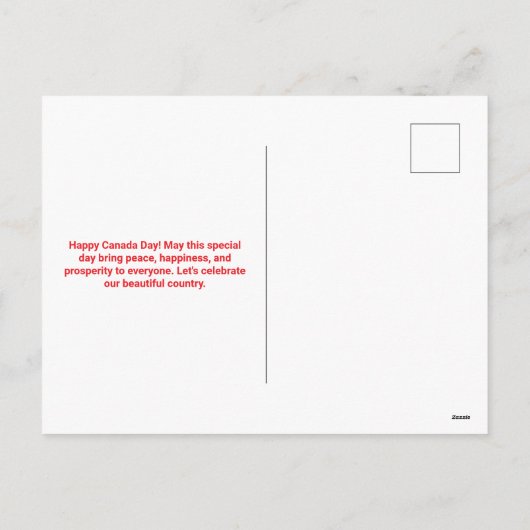 フェスティバルの赤白の図解カナダの記号 シーズンポストカード