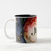 フェスティバルの鐘:クリスマスプリントマグカップ ツートーンマグカップ (左)