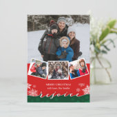 フェスティバルの雪モダン片スクリプトREJOICEクリスマス シーズンカード (スタンド正面)