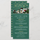 フェスティバルの雪片、クリスマスメニュー メニュー (正面/裏面)