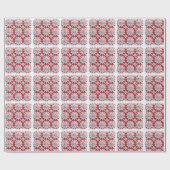 フェスティバルの雪赤と白片 ラッピングペーパー (フラット)